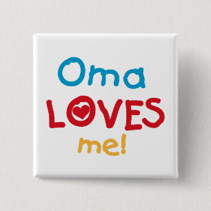 Oma Kärlek Me T-shirts och presenter Knapp