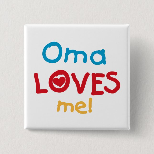 Oma Kärlek Me T-shirts och presenter Knapp (Framsida)