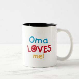 Oma Kärlek Me T-shirts och presenter Två-Tonad Mugg