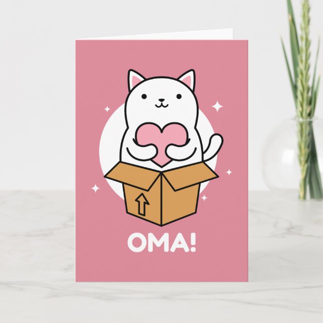 Oma koreanska Mors dag Cat Tack Kort (Framsida)