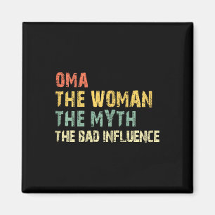 Oma kvinnan, myten, D- influence funny Vinta Magnet