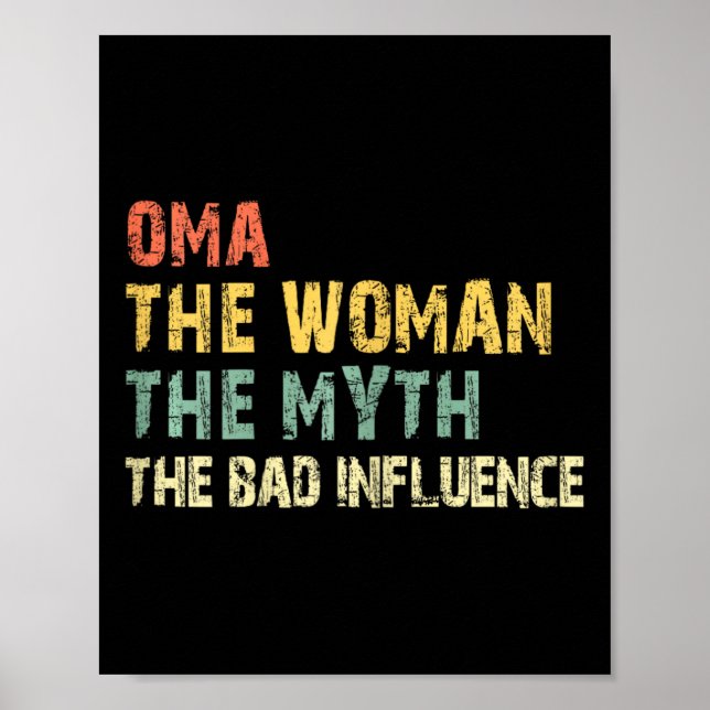 Oma kvinnan, myten, D- influence funny Vinta Poster (Framsidan)