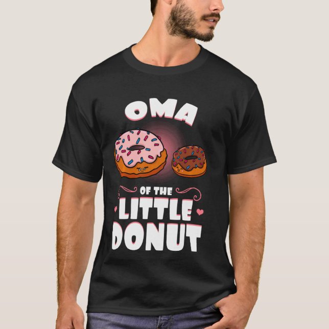 Oma, lilla Donut Gender Reveal Baby Shower T Shirt (Framsida)