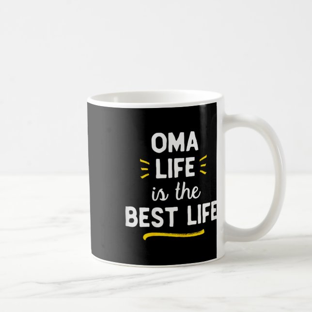 OMA-livet är det bästa livets slängd Kaffemugg (Höger)