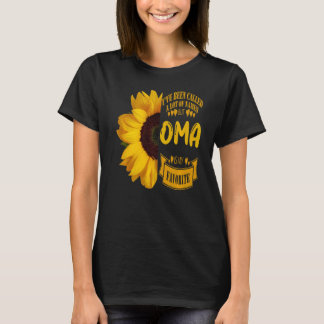 Oma Mors dag Grandföräldrar Day Big Solros T Shirt