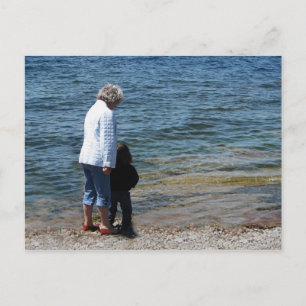 Oma och Devin Vykort