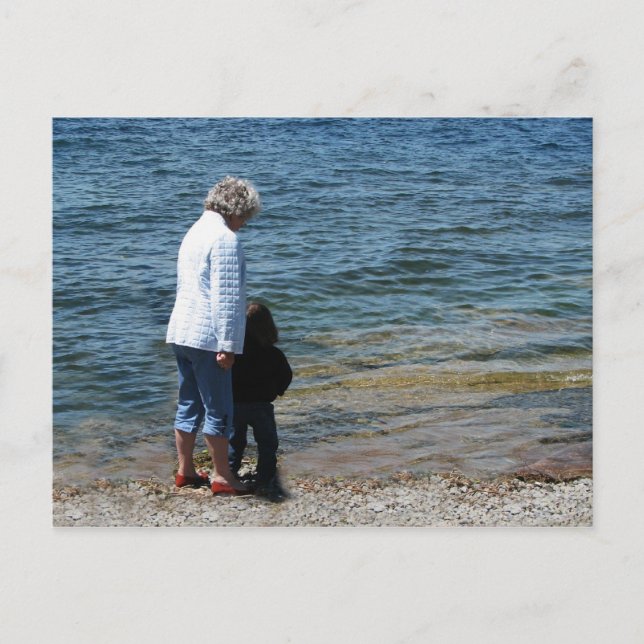 Oma och Devin Vykort (Framsida)