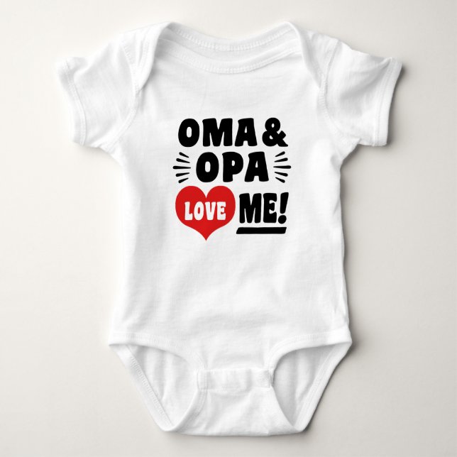 Oma och Opa Kärlek Me T-shirt (Framsida)
