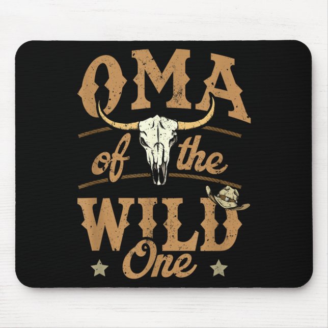 Oma Of The Wild One Cowboy Western Rodeo Party Mat Musmatta (Framsidan)