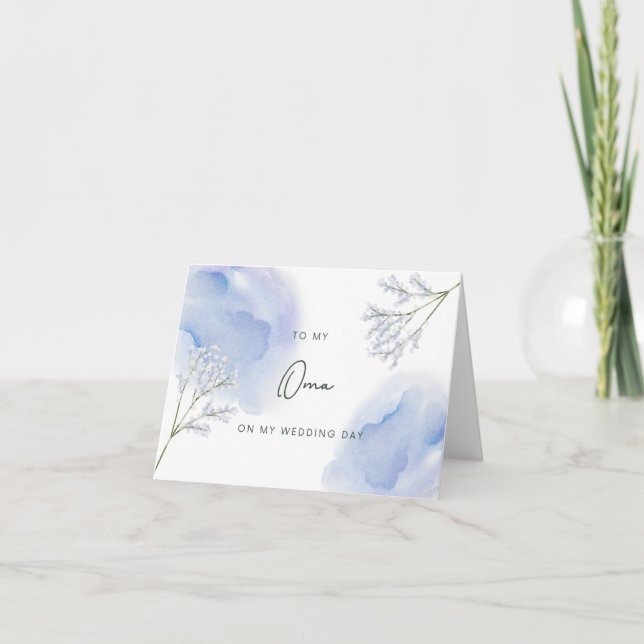 Oma på Bröllop-kortet dagen Tack Kort (Framsida)