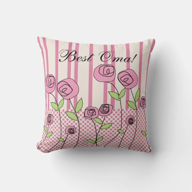 Oma Pillow "Best Oma!" Kudde (Framsida)