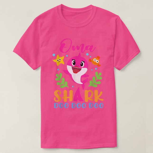 Oma Shark  Oma Shark Lover Family Mothers Day613  T Shirt (Design framsida)