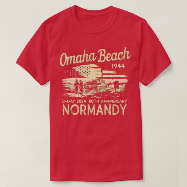 Omaha Beach 1944 Dag 2024 80-årsjubiléet Norman T Shirt (Design framsida)