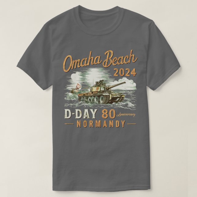 Omaha Beach 1944 Dag 2024 80-årsjubiléet Norman T Shirt (Design framsida)