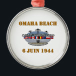 Omaha Beach 1944 Julgransprydnad Metall<br><div class="desc">Omaha Beach : débarquement de Normandie,  6 juin 1944</div>