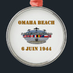 Omaha Beach 1944 Julgransprydnad Metall<br><div class="desc">Omaha Beach : débarquement de Normandie,  6 juin 1944</div>