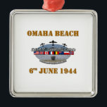 Omaha Beach 6e juni 1944 Julgransprydnad Metall<br><div class="desc">Omaha Beach 6e juni 1944,  Normandie-landningar</div>