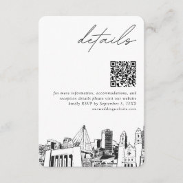Omaha Bröllop Modern Details QR-kod Tilläggskort