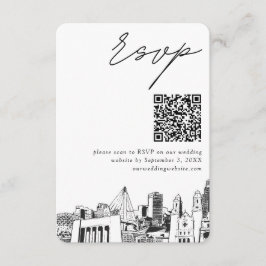 Omaha Bröllop Modern OSA QR-kod Tilläggskort
