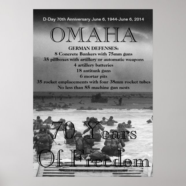 Omaha D-dagen 70:e Poster (Framsidan)