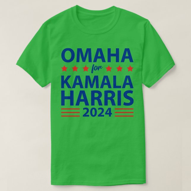 Omaha för KAMALA HARRIS för PRESIDENT 2024 T Shirt (Design framsida)