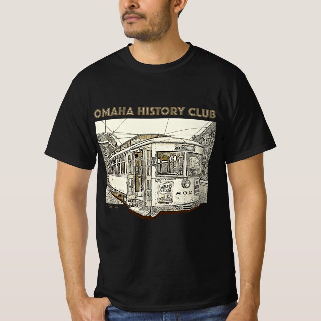 Omaha History Klubb Vuxen ManarT-Shirt T Shirt (Framsida)