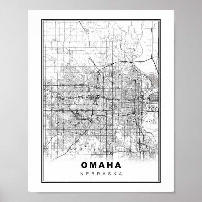 Omaha Karta Poster (Framsidan)