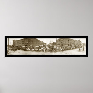 Omaha köpmanfoto 1908 poster