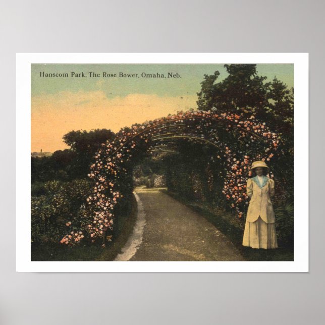 Omaha Nebraska 1913 Hanscom Park Vintage Poster (Framsidan)