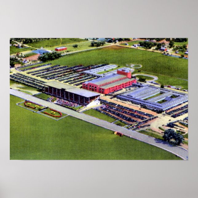 Omaha Nebraska Ak Sar Ben Tävling Track och Colise Poster (Framsidan)