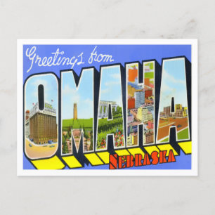 Omaha, Nebraska Big Brev vycard Vykort