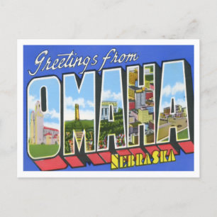 Omaha, Nebraska Big Brev vycard Vykort