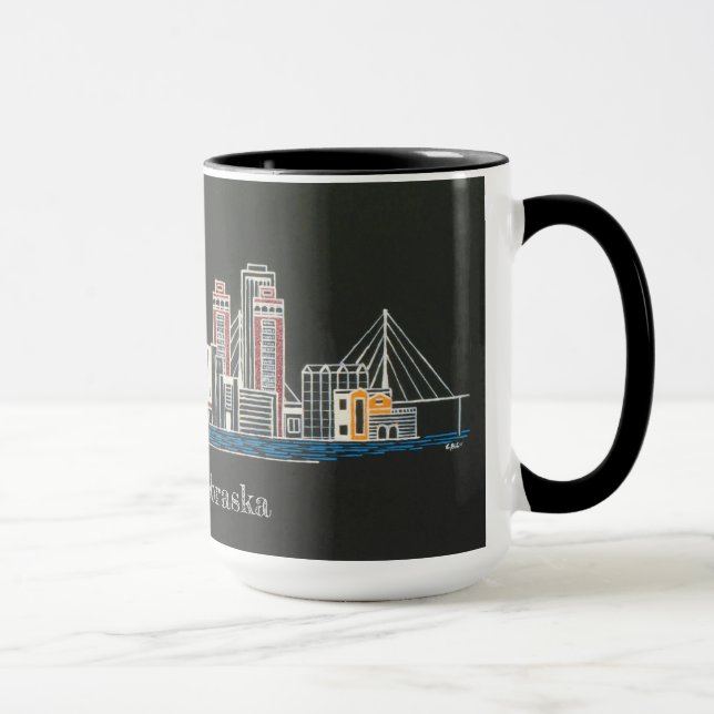 Omaha, Nebraska City Skyline Coffee Mugg (Höger)