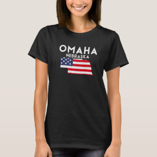 Omaha Nebraska Förenta staterna State America Trav T Shirt
