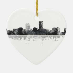 OMAHA NEBRASKA HORISONT JULGRANSPRYDNAD KERAMIK