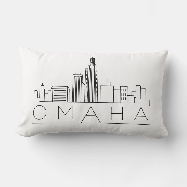 Omaha Nebraska horisont Lumbarkudde (Framsida)