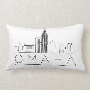 Omaha Nebraska horisont Lumbarkudde
