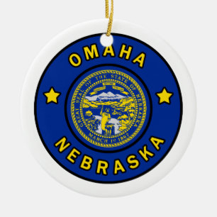 Omaha Nebraska Julgransprydnad Keramik