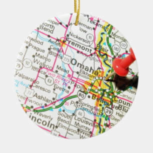 Omaha Nebraska Julgransprydnad Keramik
