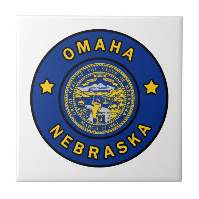 Omaha Nebraska Kakelplatta (Framsidan)