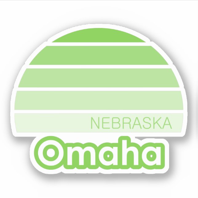 Omaha Nebraska Klistermärken (Framsida)