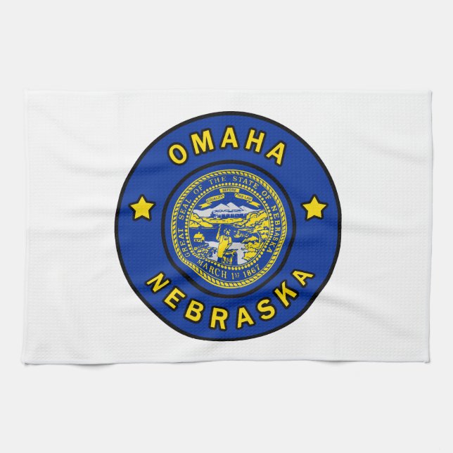 Omaha Nebraska Kökshandduk (Horisontell)