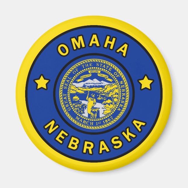 Omaha Nebraska Magnet (Framsidan)