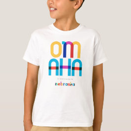 Omaha Nebraska Mid Century, Pop Art. T Shirt