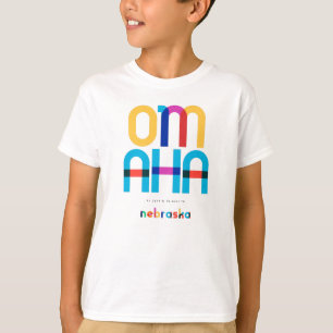 Omaha Nebraska Mid Century, Pop Art. T Shirt