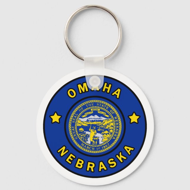Omaha Nebraska Nyckelring (Framsida)
