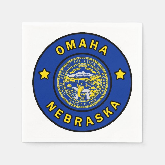 Omaha Nebraska Pappersservett (Framsidan)