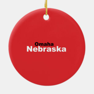 Omaha Nebraska prydnad Julgransprydnad Keramik