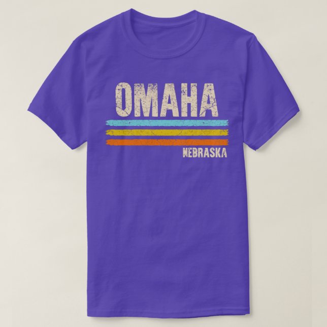 Omaha Nebraska Retro T Shirt (Design framsida)