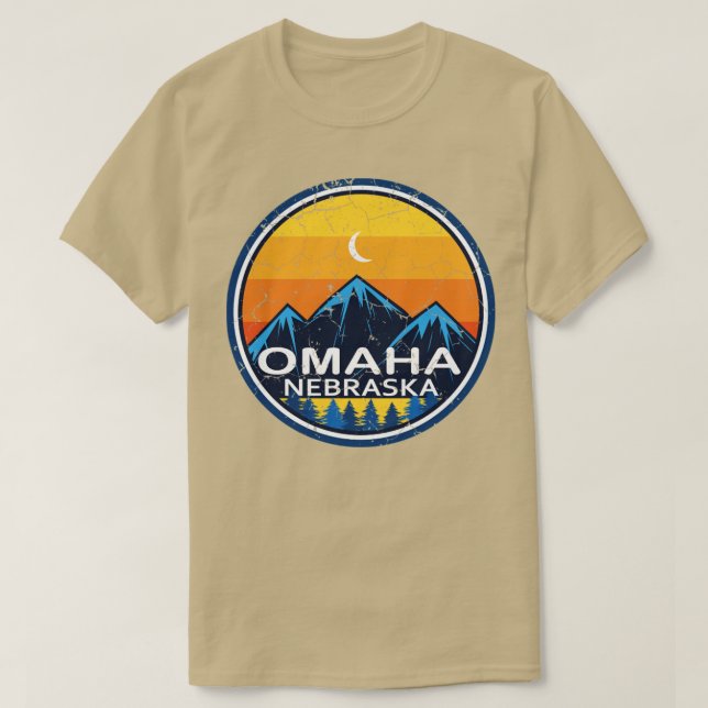 Omaha Nebraska Retro Vintage T Shirt (Design framsida)